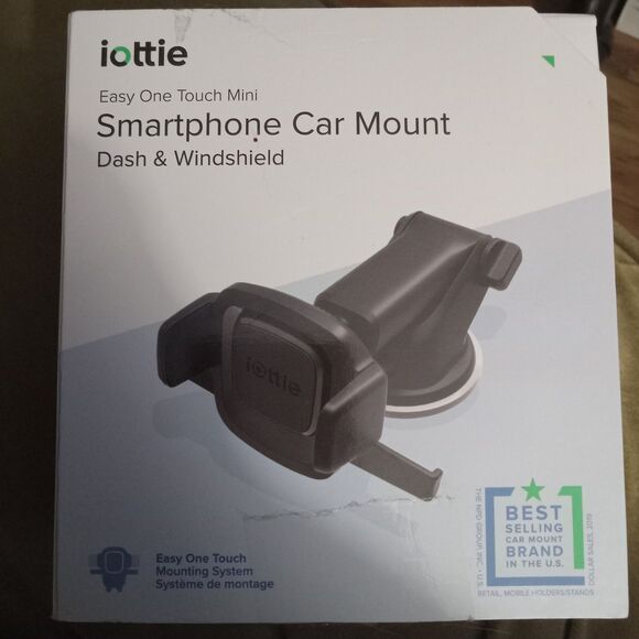 NEW Smartphone Car Mount - Easy One Touch Mini - Dash & Windshield BLACK iottie - Picture 1 of 7